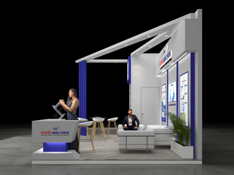 Exhibition Stand 6x4 3Sides D3V1 3D Model