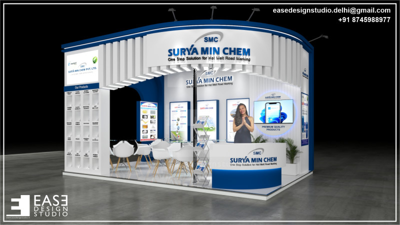 Exhibition Stand 6x4 3Sides D4V1 Modello 3D .c4d .max .obj .3ds .fbx .stl .blend