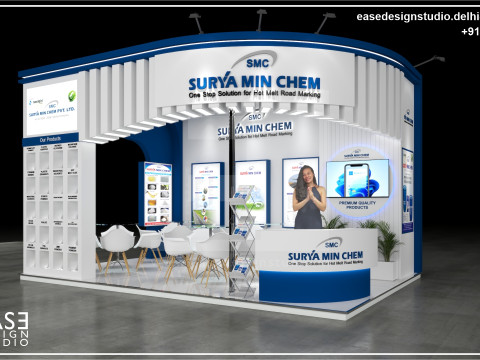 Exhibition Stand 6x4 3Sides D4V1 Modèle 3D