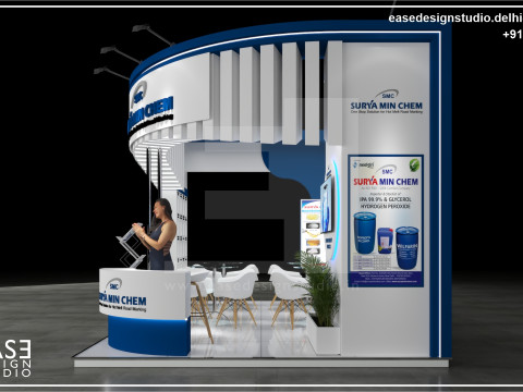 Exhibition Stand 6x4 3Sides D4V1 Modello 3D