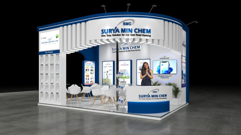 Exhibition Stand 6x4 3Sides D4V1 3D Model .c4d .max .obj .3ds .fbx .stl .blend