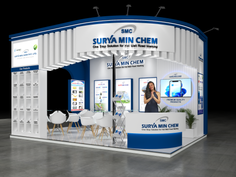 Exhibition Stand 6x4 3Sides D4V1 3D Model