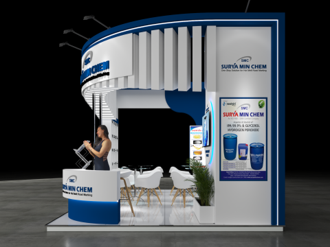 Exhibition Stand 6x4 3Sides D4V1 Model 3D