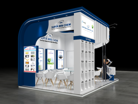 Exhibition Stand 6x4 3Sides D4V1 Model 3D