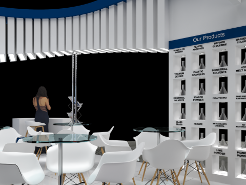 Exhibition Stand 6x4 3Sides D4V1 Model 3D