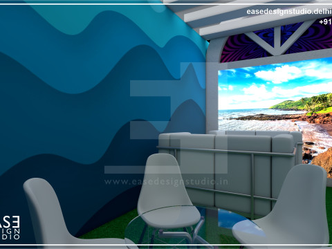 Exhibition Stand 11000x7500 2Sides D1V1 Modèle 3D