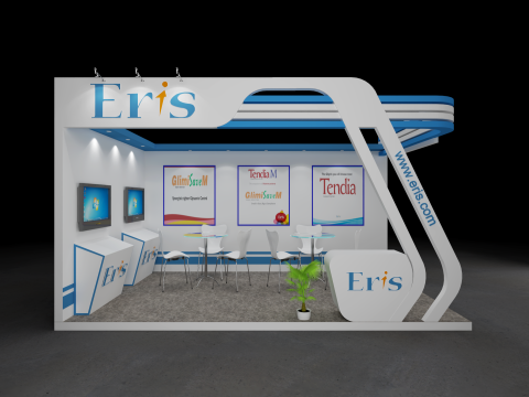 Exhibition Stand 5x3 2Sides D3V1 3D Model