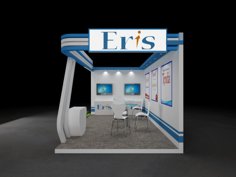 Exhibition Stand 5x3 2Sides D3V1 3D Model