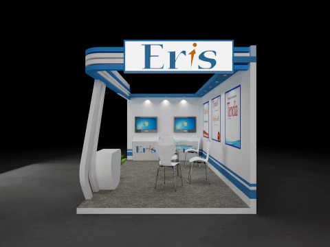 Exhibition Stand 5x3 2Sides D3V1 3D Model