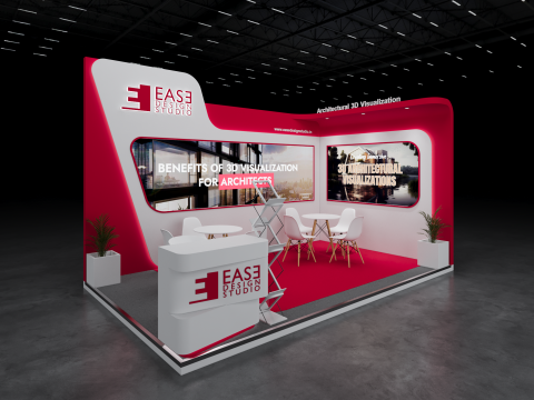 Exhibition Stand 5x3 2Sides D4V1 3D मॉडल