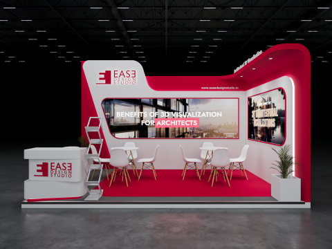Exhibition Stand 5x3 2Sides D4V1 Model 3D