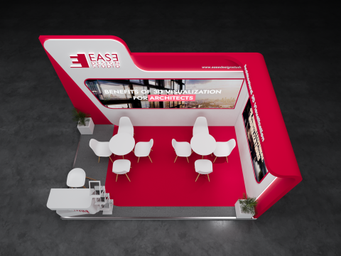 Exhibition Stand 5x3 2Sides D4V1 Model 3D