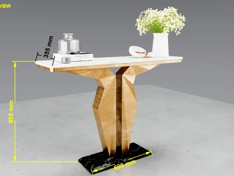 Luxe geometrische consoletafel 3D Model