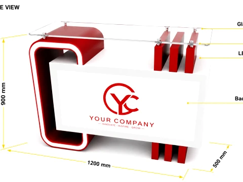 Exhibition Registration Desk 3D Model