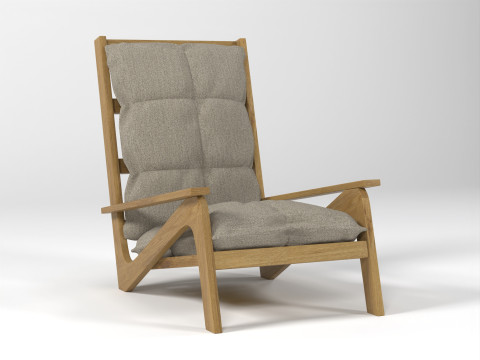Garden armchair Modello 3D