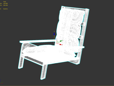 Garden armchair Modèle 3D