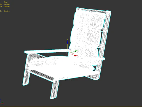 Garden armchair 3D Model