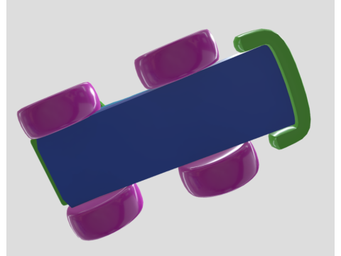 3D Cartoon Toy Race Car with Vibrant Colors Modèle 3D