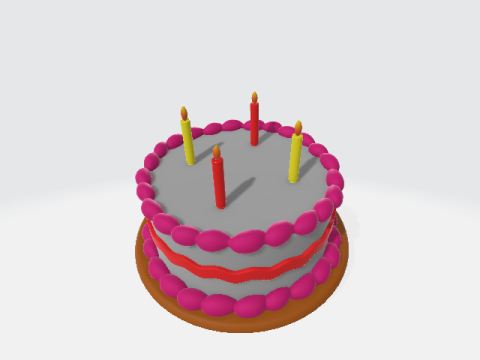 Cartoon 3D Cake Model 3D Model