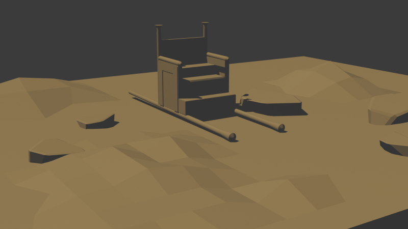 Egyptian Pharaohs Camping Stool 3D 모델 .c4d .max .obj .3ds .fbx .stl .blend 