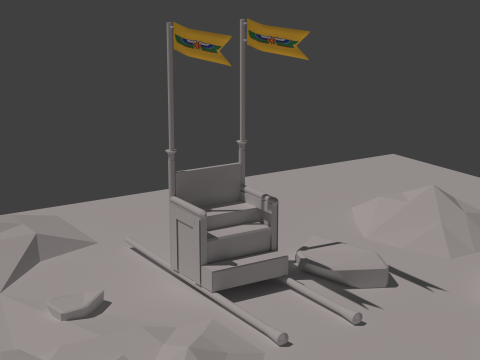 Egyptian Pharaohs Camping Stool 3D 모델