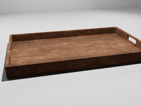 Wooden Tray 3D Модель