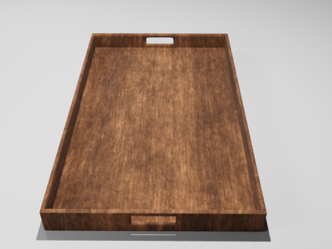 Wooden Tray 3D Модель