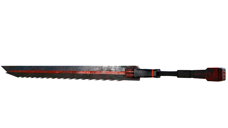 Cyberpunk Sword 3D Модель .c4d .max .obj .3ds .fbx .stl .blend
