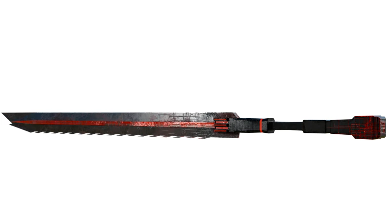 Cyberpunk Sword 3D Model .c4d .max .obj .3ds .fbx .stl .blend 