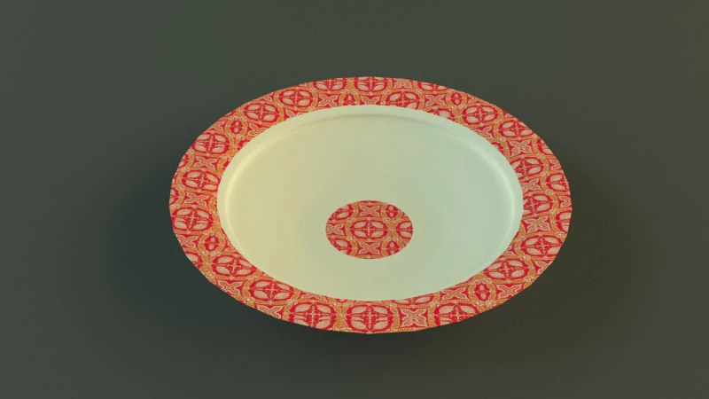 Patterned Dish 3D Model .c4d .max .obj .3ds .fbx .stl .blend 