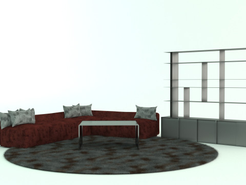 - Modern Living Room Group-Set 3D Модель