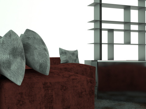 - Modern Living Room Group-Set 3D Модель