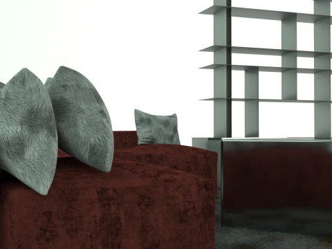- Modern Living Room Group-Set 3D Model