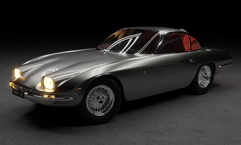 Lambo rghini 350 GT 3D Model .c4d .max .obj .3ds .fbx .stl .blend