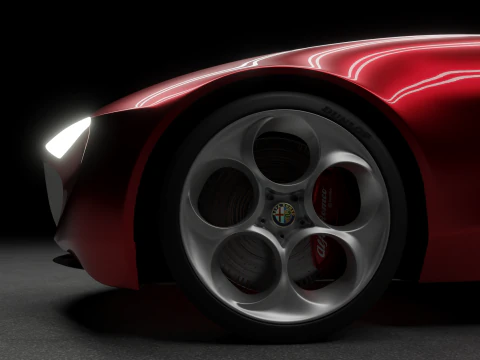 Alfa Romeo 2uettottanta 3D Model