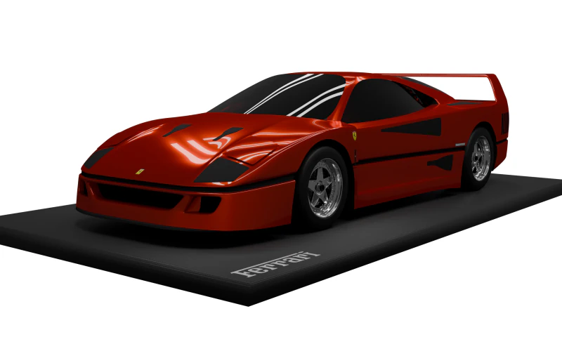 Ferrari F40 3D Model .c4d .max .obj .3ds .fbx .stl .blend