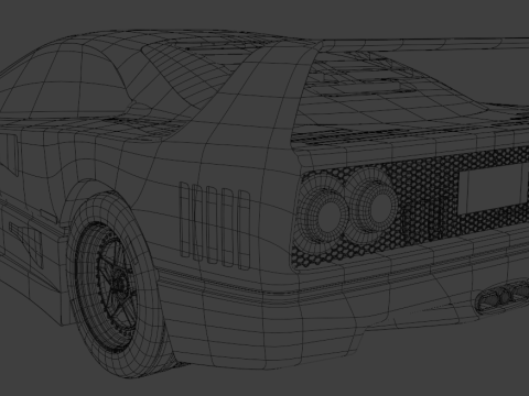 Ferrari F40 Modèle 3D