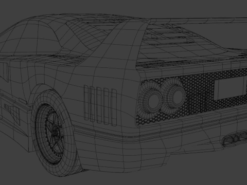 Ferrari F40 3D Model
