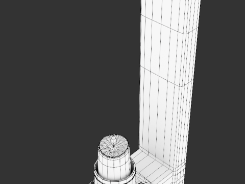 Medieval wooden candlestik 3D-Modell
