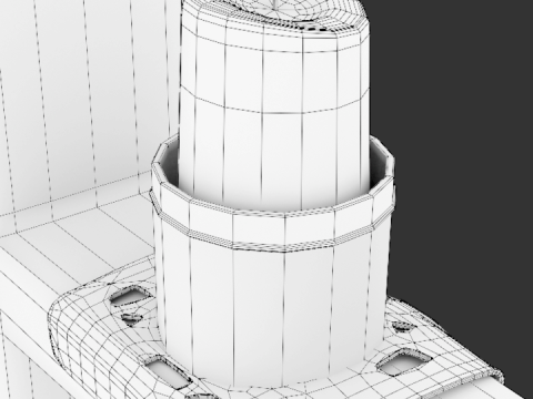 Medieval wooden candlestik 3D-Modell