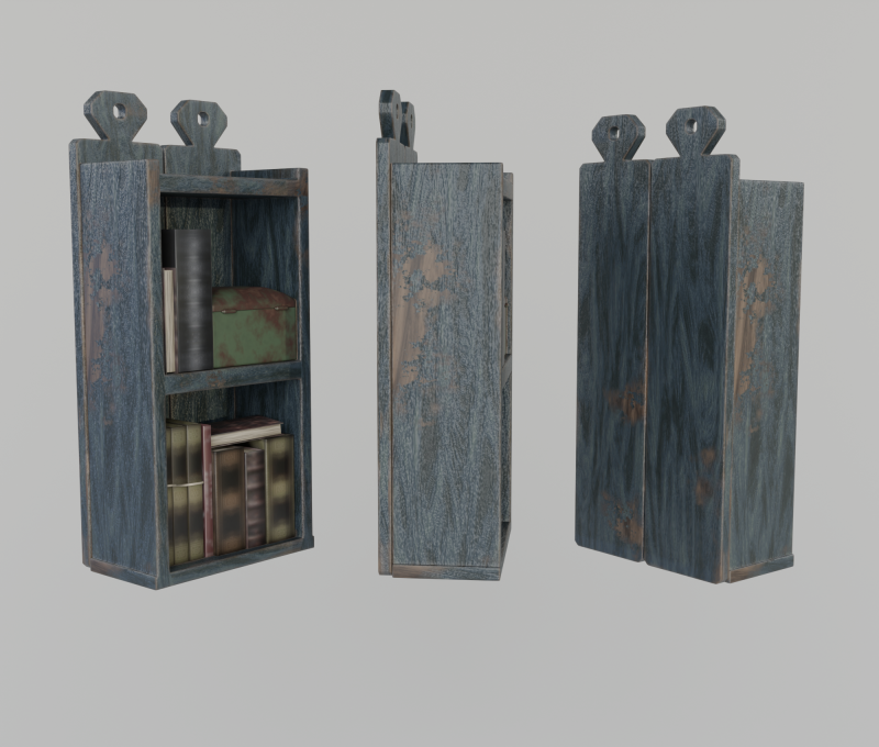 Medieval wall shelf Model 3D .c4d .max .obj .3ds .fbx .stl .blend 