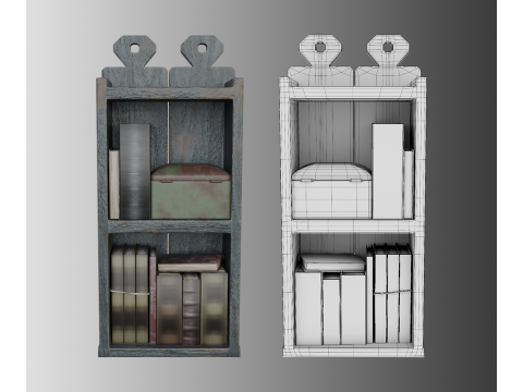 Medieval wall shelf Model 3D