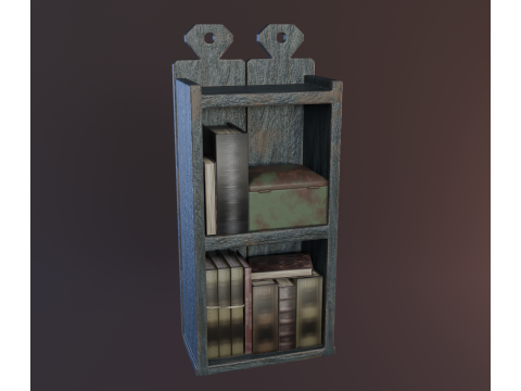 Medieval wall shelf Model 3D