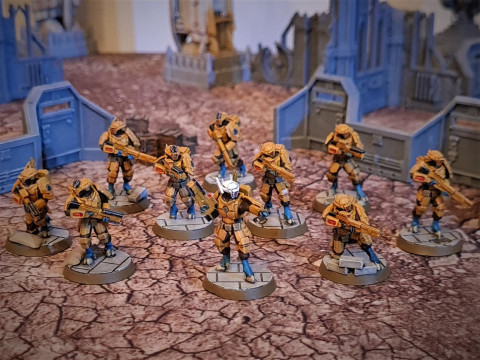 Tau Fire Warrior Squad figurines miniatures Modello di stampa 3D