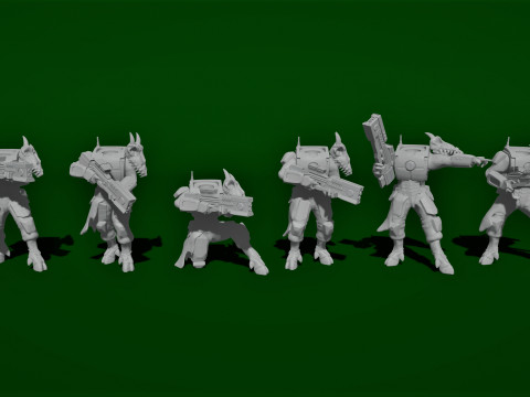 Tau Scouts figurines miniatures Model do druku 3D