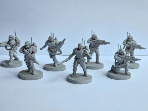 Miniaturas de estatuetas Imperial Elite Stormtroopers Modelo de Impressão 3D