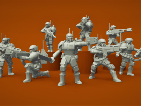 Imperial Elite Stormtroopers figurines miniatures 3D Принт Модель