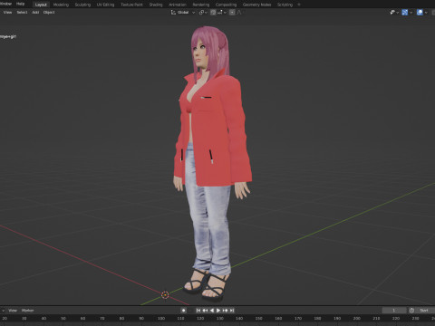Hannyegirl 3D Модель