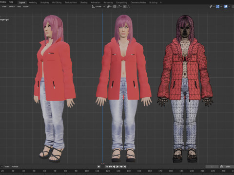 Hannyegirl 3D 모델