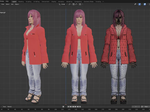 ハニーガール 3Dモデル